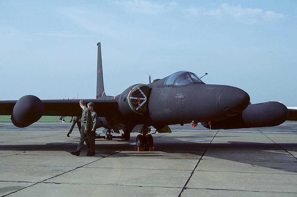 A TR-1A of the 17th Reconnaissance Wing based at RAF Alconbury, England, in the mid-1980s. <em>Mike Freer/Wikimedia Commons</em>
